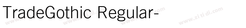 TradeGothic Regular字体转换